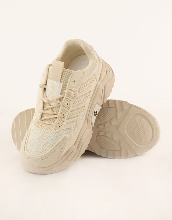 Women Dune Explorer Chunky Trainers - Sand Dusk