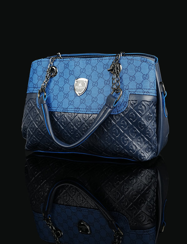 MIDNIGHT ELEGANCE TOTE-BLUE