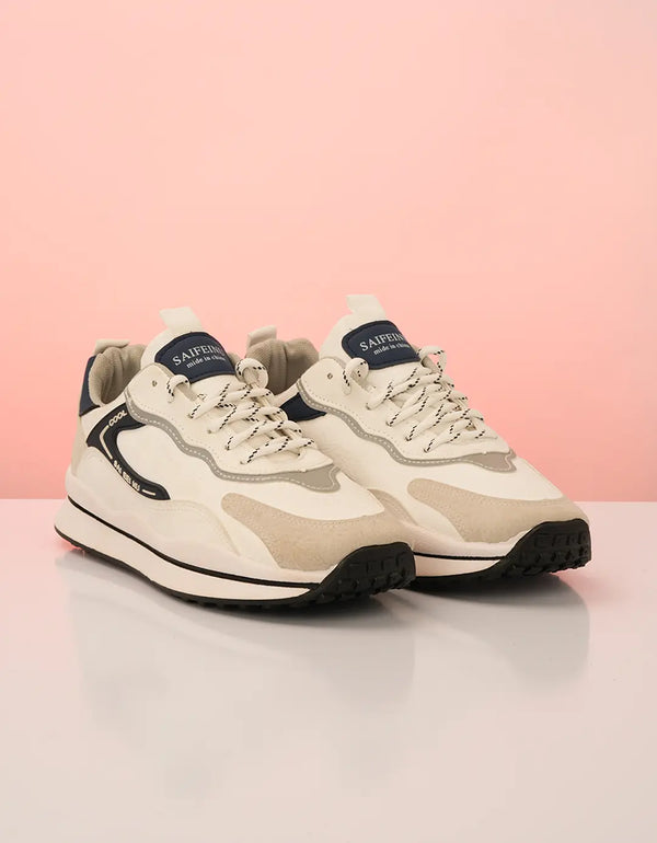 ClassicStride Sport Sneakers - Ivory & Grey