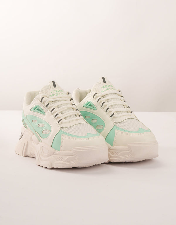 Women Mint Breeze Retro Trainers